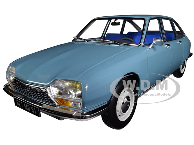 1972 Citroen Gs Club Camargue Blue 1/18 Diecast Model Car By Norev