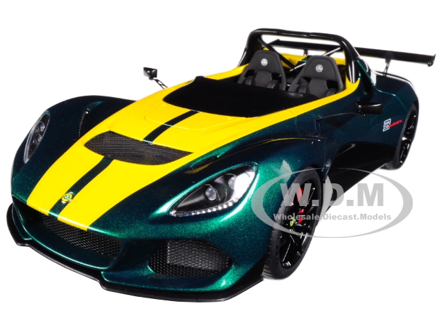 Lotus 3-eleven Green With Yellow Stripes 1/18 Model Car By Autoart