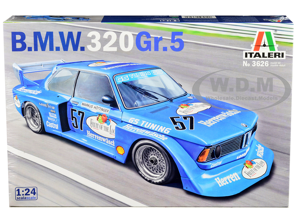 Skill 3 Model Kit BMW 320 Group 5 57 Markus Hottinger DRM Nuremberg (1978) 1/24 Scale Model by Italeri