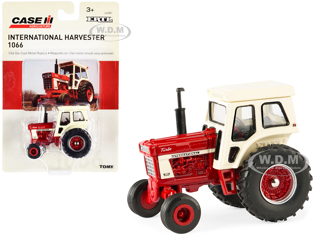 International Harvester 1066 Tractor Red and Cream "Case IH Agriculture" Series 1/64 Diecast Model by ERTL TOMY
