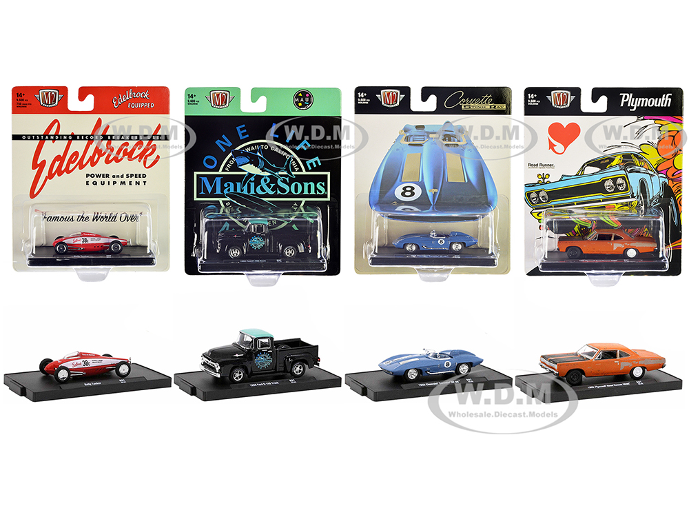 Auto-Drivers Set of 4 pieces in Blister Packs Release 97 Limited Edition to 9600 pieces Worldwide 1/64 Diecast Model Cars by M2 Machines