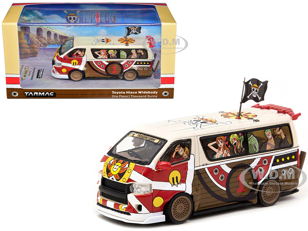 Toyota Hiace Widebody Van 1 RHD (Right Hand Drive) "Thousand Sunny" Pirate Ship Livery "One Piece" TV series (1999-Current) "Hobby64" Series 1/64 Die