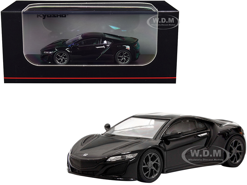 Honda NSX RHD (Right Hand Drive) Black 1/64 Diecast Model Car By Kyosho