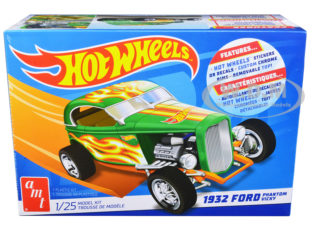 Skill 2 Model Kit 1932 Ford Phantom Vicky Hot Wheels 1/25 Scale Model by AMT