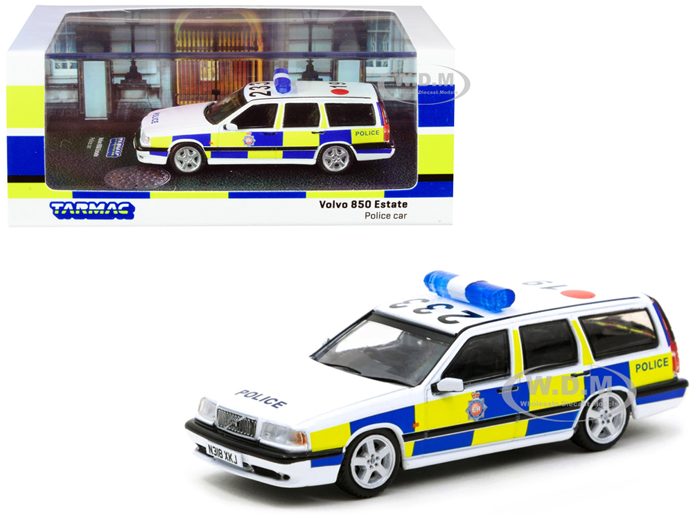 Volvo 850 Estate RHD (Right Hand Drive) GMP "Greater Manchester Police" (United Kingdom) Police Car 1/64 Diecast Model Car by Tarmac Works