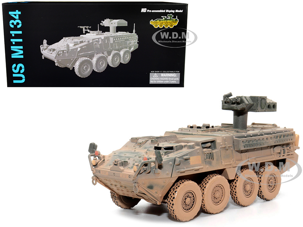 United States M1134 Stryker ATGM (Anti-Tank Guided Missile) Vehicle Olive Drab (Muddy Version) 