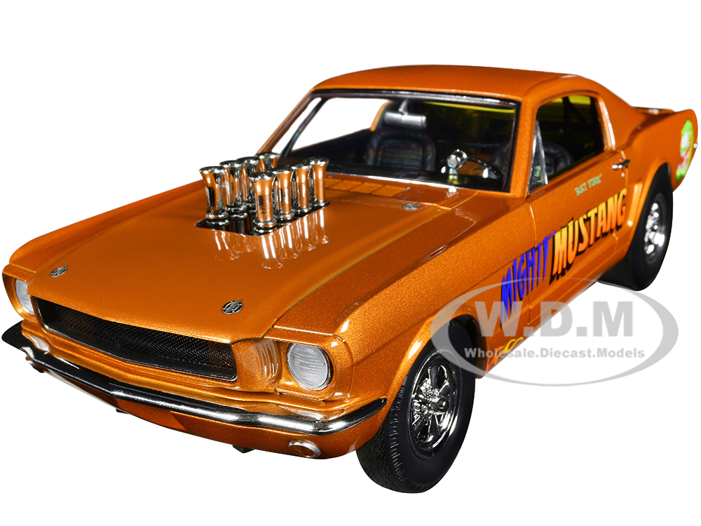 1965 Ford Mustang A/FX Orange Metallic "Rat Fink Mighty Mustang" Limited Edition to 1122 pieces Worldwide 1/18 Diecast Model Car by ACME