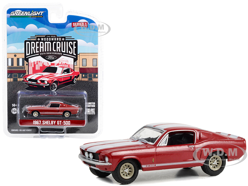 1967 Shelby GT-500 Red with White Stripes 