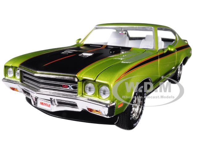 Image of 1971 Buick Skylark GSX Limemist Green with White Interior "Hemmings Muscle Machines" Magazine Limited Edition to 300 pieces Worldwide 1/18 Diecast Mo