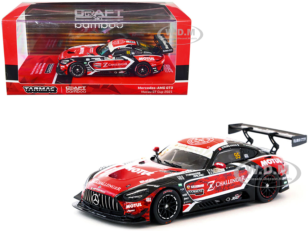 Mercedes-AMG GT3 #95 Darryl OYoung Craft-Bamboo Racing Winner Macau GT Cup (2021) Hobby64 Series 1/43 Diecast Model Car by Tarmac Works