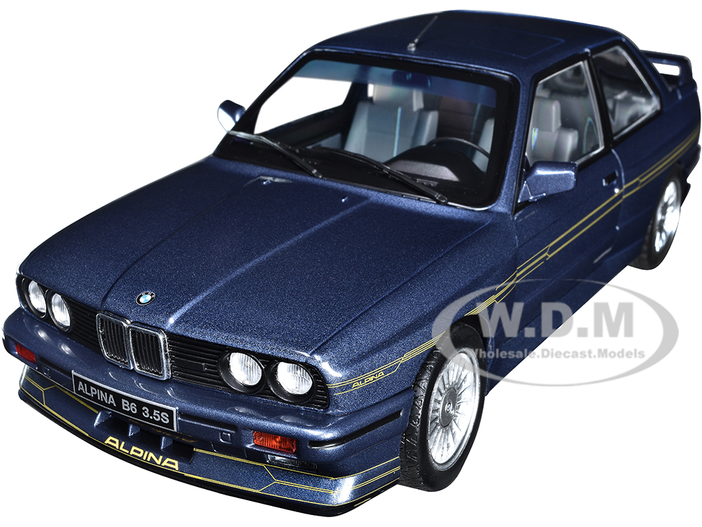 1990 BMW E30 M3 Alpina B6 3.5S Mauritus Blue Metallic 1/18 Diecast Model Car by Solido