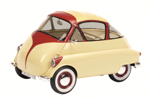ISO Isetta Beige /Red Limited Edition 1000pc 1/18 Model Car by Schuco
