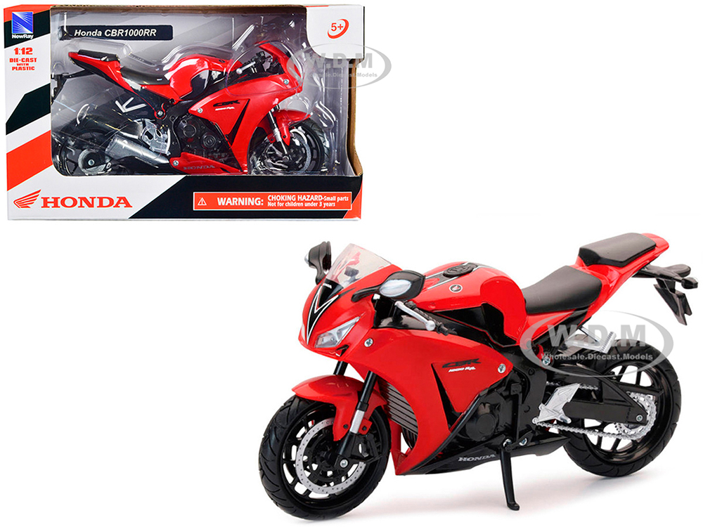 Honda CBR 1000RR Motorcycle Red And Black 1/12 Diecast Model By New Ray