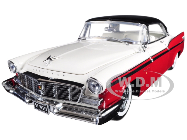 1956 Chrysler New Yorker St. Regis Red And White With Black Top Limited Edition To 552 Pieces Worldwide 1/18 Diecast Model Car By Acme