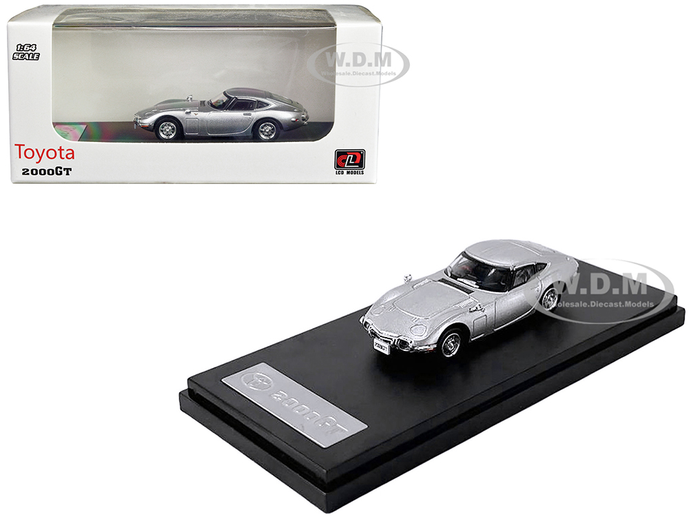 Toyota 2000GT RHD (Right Hand Drive) Silver Metallic 1/64 Diecast Model Car By LCD Models