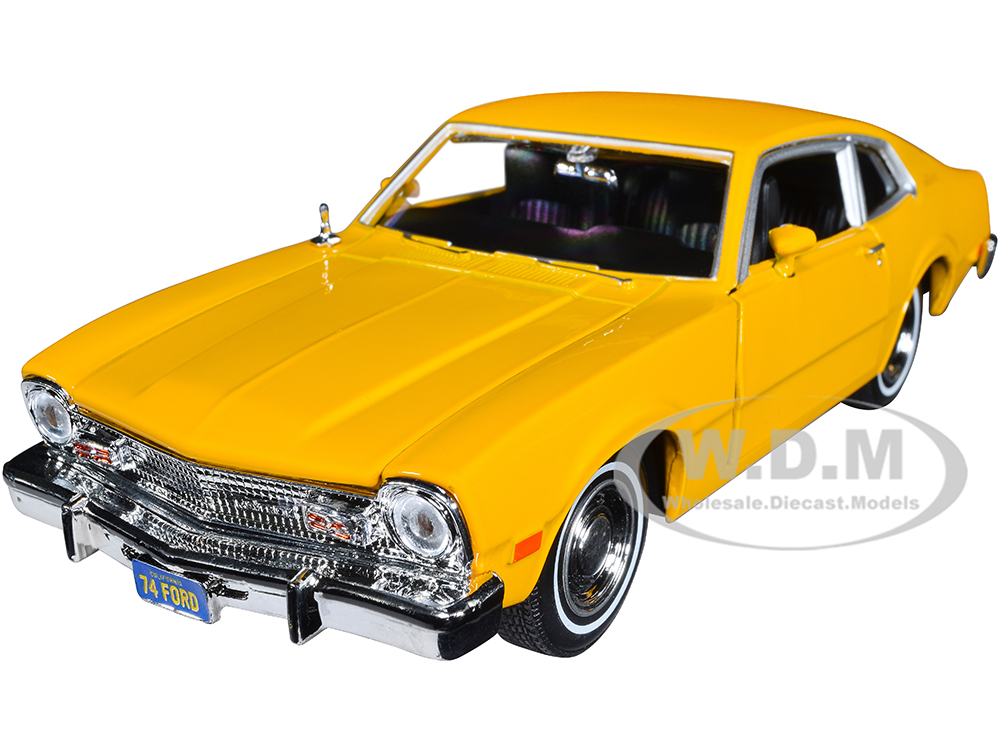 1974 Ford Maverick Yellow Forgotten Classics 1/24 Diecast Model Car by Motormax