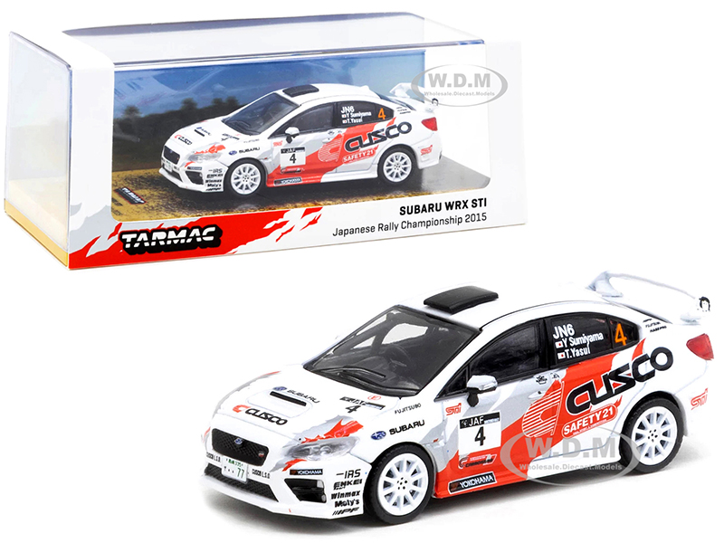 Image of Subaru WRX STi 4 Y. Sumiyama - T. Yasui Japanese Rally Championship (2015) 1/64 Diecast Model Car by Tarmac Works