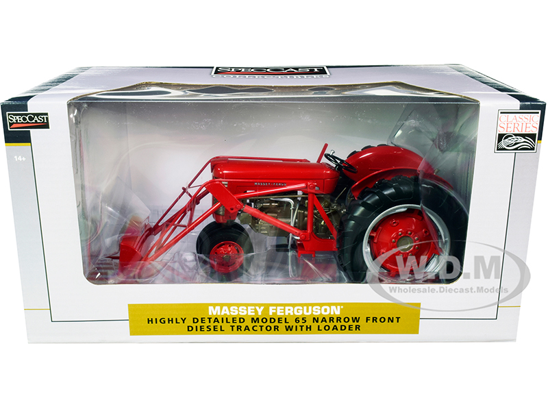 Massey Ferguson 65 Narrow Front Diesel Tractor with Loader Red "Classic Series" 1/16 Diecast Model by SpecCast