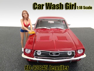 Image of Car Wash Girl Jennifer Figurine for 1/18 Scale Models by American Diorama
