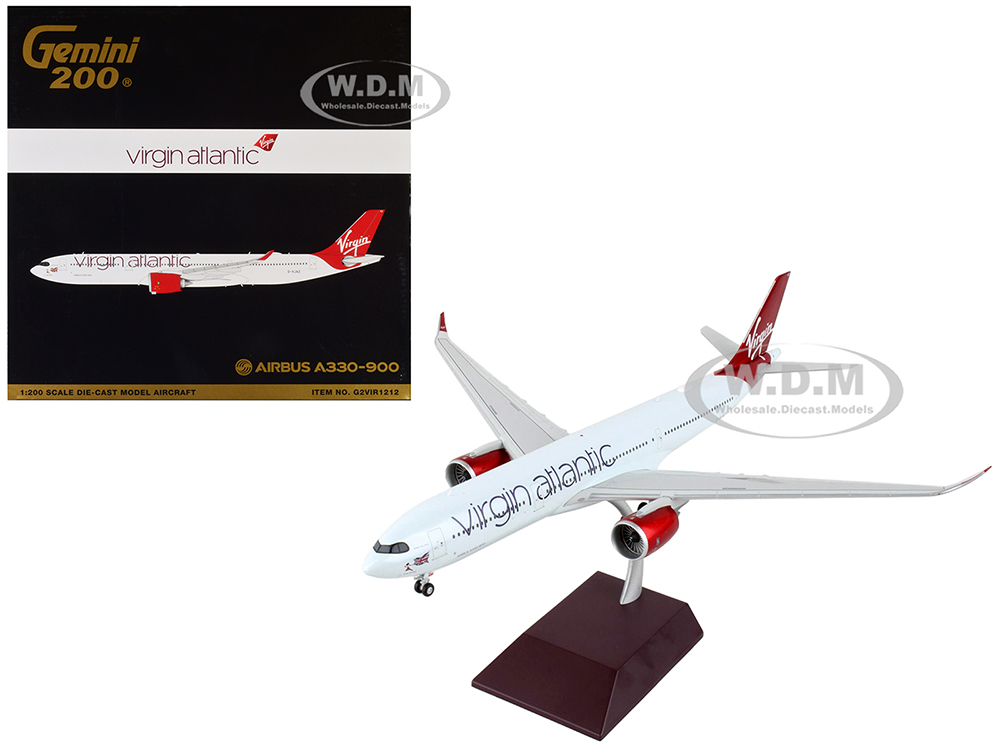 Airbus A330-900 Commercial Aircraft Virgin Atlantic Airways White with Red Tail Gemini 200 Series 1/200 Diecast Model Airplane by GeminiJets