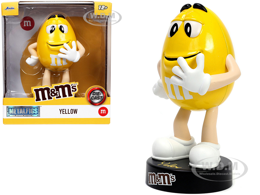 Yellow M&amp;Ms 5.25" Diecast Figurine "Metalfigs" Series by Jada