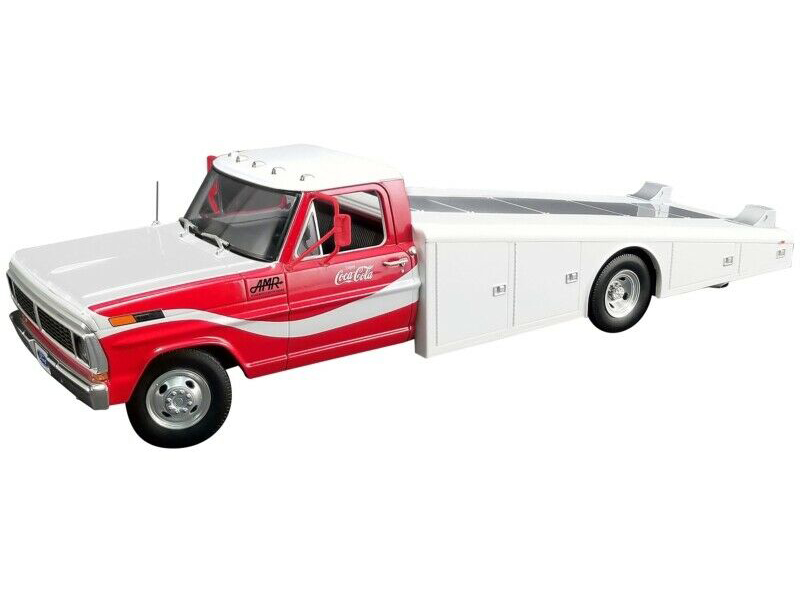 1970 Ford F-350 Ramp Truck Coca-Cola Allan Moffat Motor Racing Red and White DDA Collectibles Series 1/18 Diecast Model Car by ACME