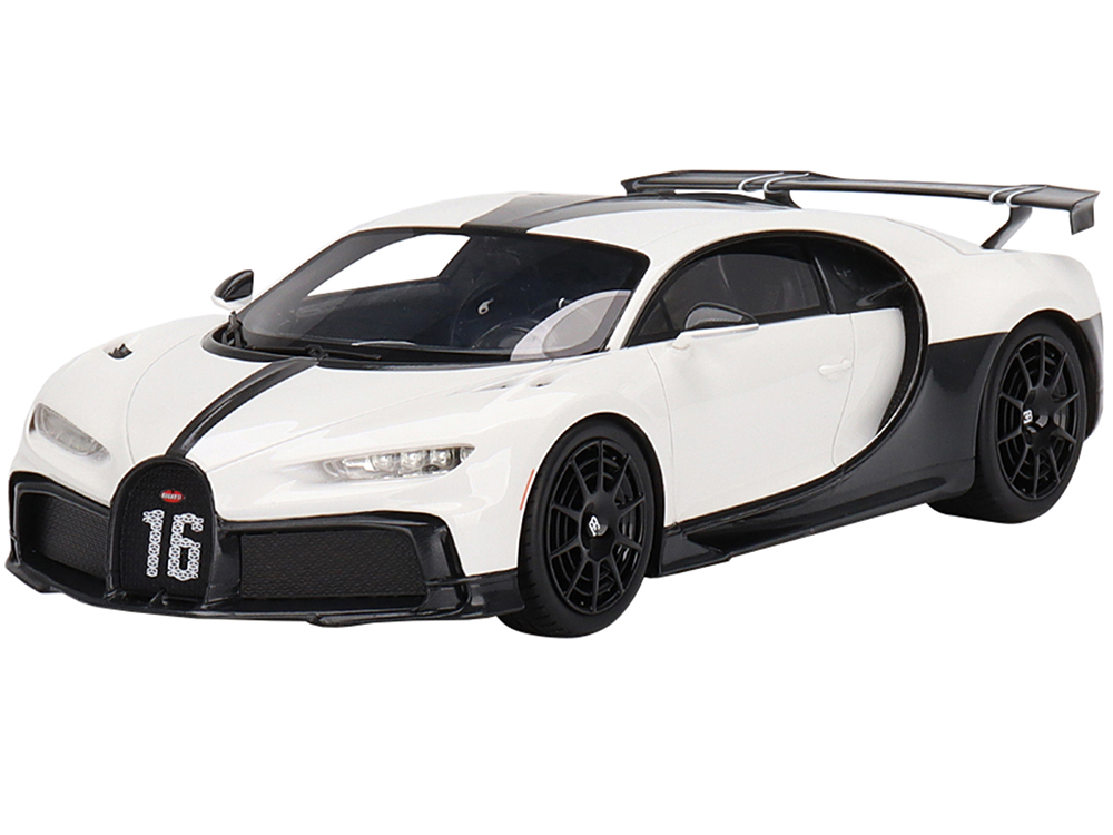 Bugatti Chiron Pur Sport White and Black 1/18 Model Car by Top Speed