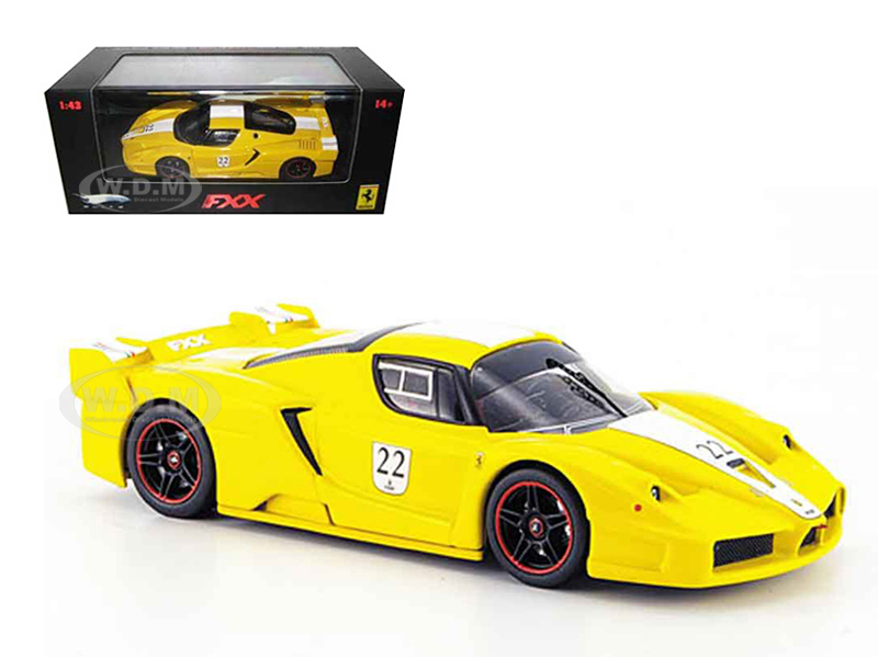 Image of Ferrari Enzo FXX Elite 22 Yellow Limited Edition 1/43 Diecast Model Car by Hotwheels