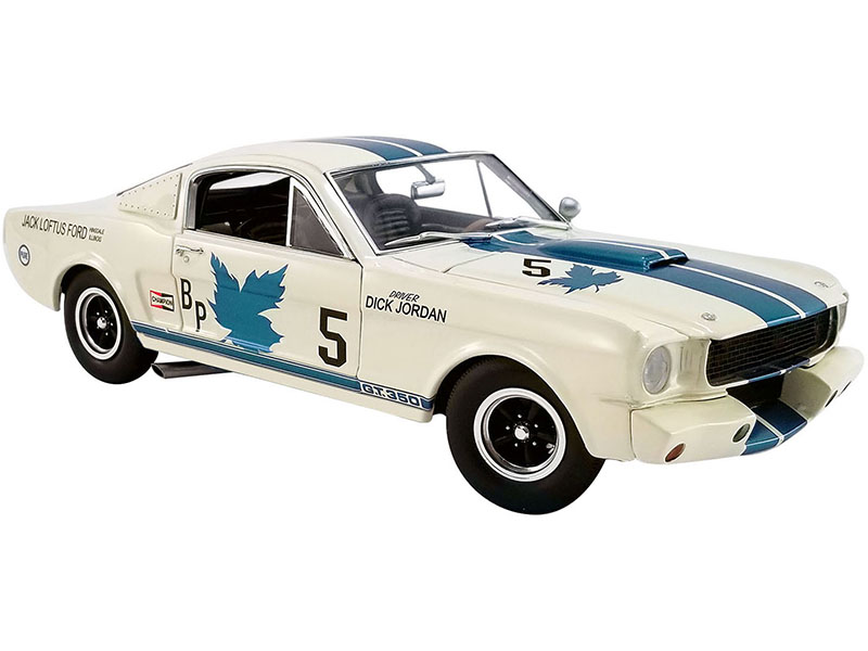 Image of 1965 Ford Mustang Shelby G.T.350R 5 Dick Jordan "Canadian Champion" Limited Edition to 480 pieces Worldwide 1/18 Diecast Model Car by ACME