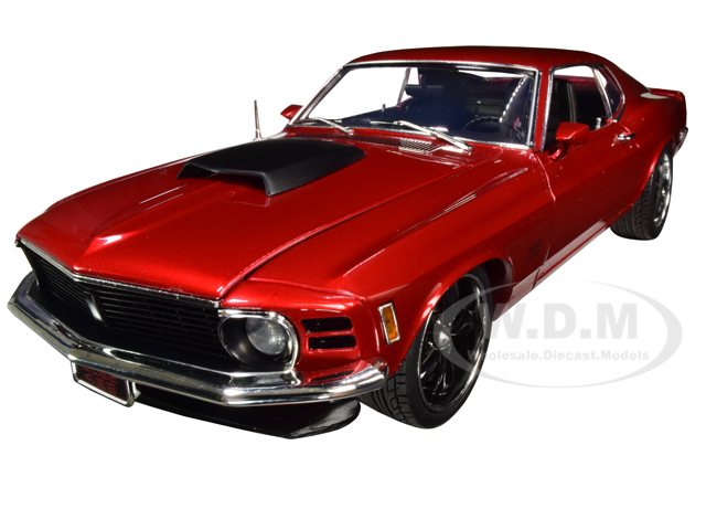 Image of 1970 Ford Boss 429 Mustang Street Fighter Candy Red Metallic Limited Edition to 700 pieces Worldwide 1/18 Diecast Model Car by ACME
