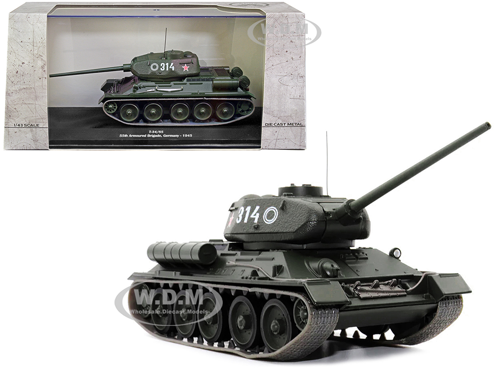 T-34-85 Tank 314 "USSR 55th Armoured Brigade Germany 1945" 1/43 Diecast Model by AFVs of WWII