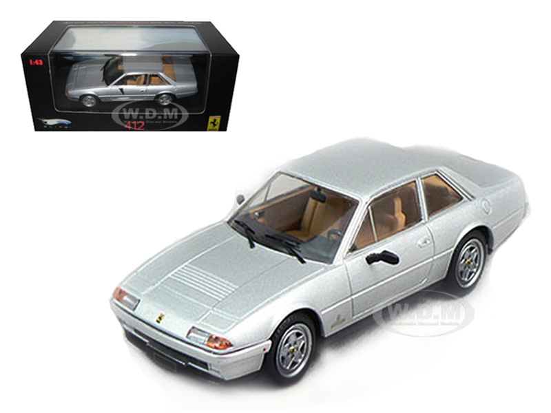 Ferrari 412 Silver Limited Edition Elite 1/43 Diecast Model Car By Hotwheels