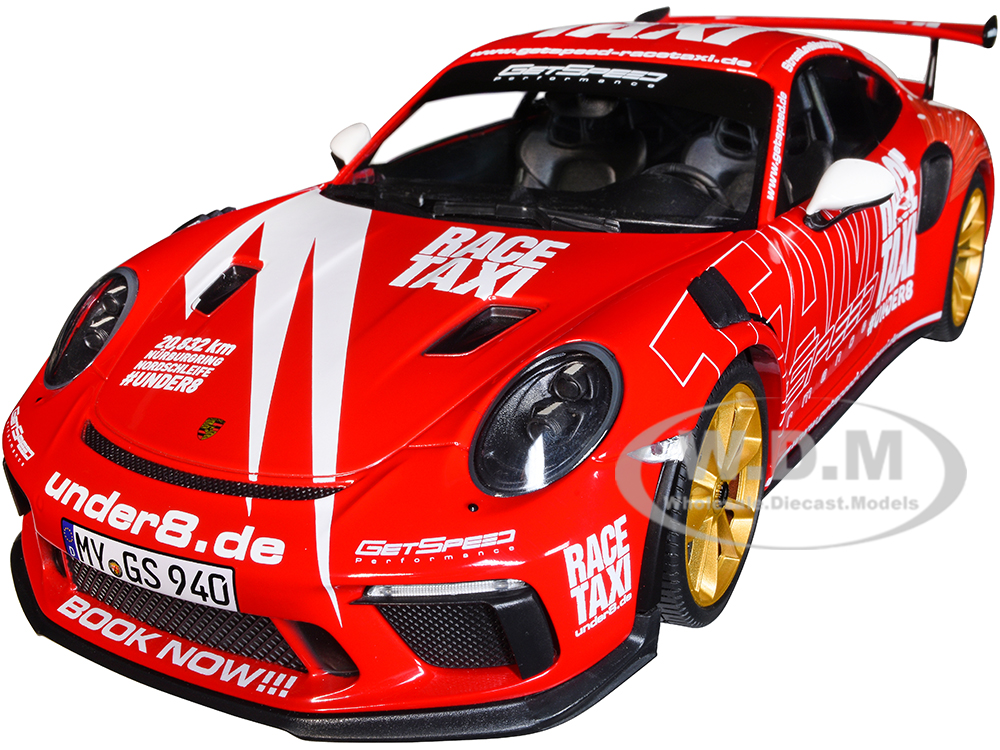 2019 Porsche 911 GT3RS (991.2) "GetSpeed Race-Taxi" Livery Limited Edition to 300 pieces Worldwide 1/18 Diecast Model Car by Minichamps