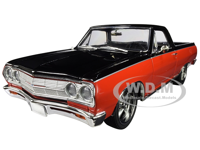1965 Chevrolet El Camino Custom "Not Your Mothers El Camino" Red and Black Limited Edition to 594 pieces Worldwide 1/18 Diecast Model Car by ACME