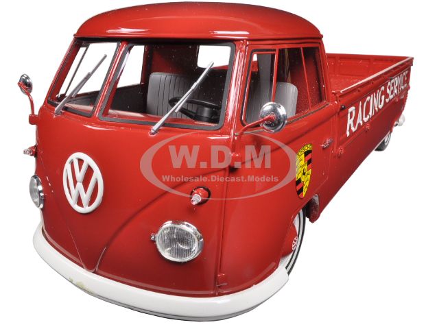 Volkswagen T1 Pickup Porsche 550 Racing Service Platform Red 1962 Limited To 500pc 1/18 Model Car By Premium Classixx