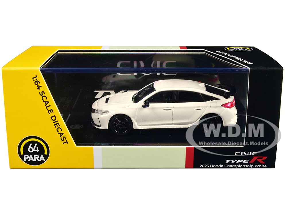 2023 Honda Civic Type R FL5 Championship White 1/64 Diecast Model Car by Paragon Models