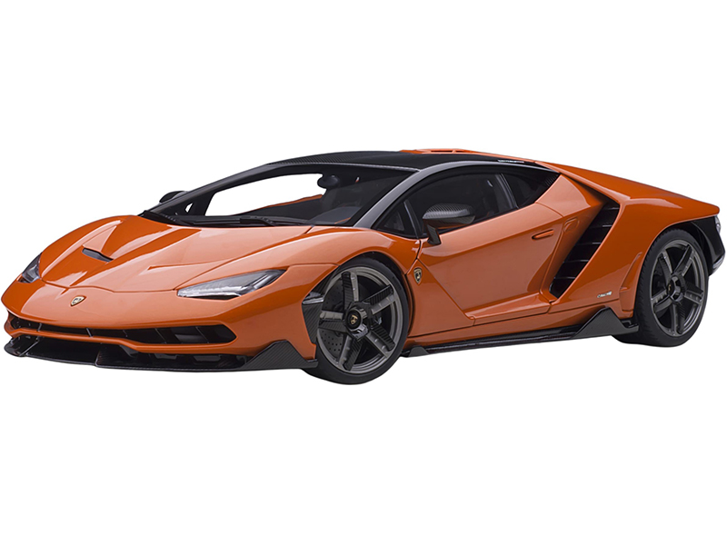 Lamborghini Centenario Arancio Argos / Pearl Orange with Carbon Top 1/18 Model Car by Autoart