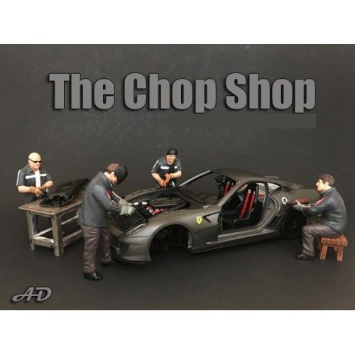 "Chop Shop" 4 piece Figurine Set for 1/18 Scale Models by American Diorama