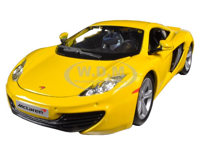 Mclaren Mp4-12c Yellow 1/24 Diecast Car Model By Bburago