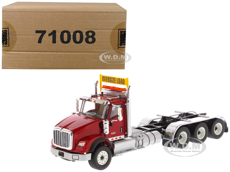 International Hx620 Day Cab Tridem Tractor Red 1/50 Diecast Model By Diecast Masters