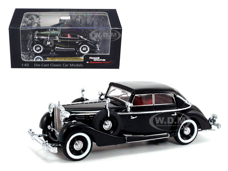 1937 Maybach SW38 Spohn 4 Doors Black Convertible 1/43 Diecast Car Model by Signature Models
