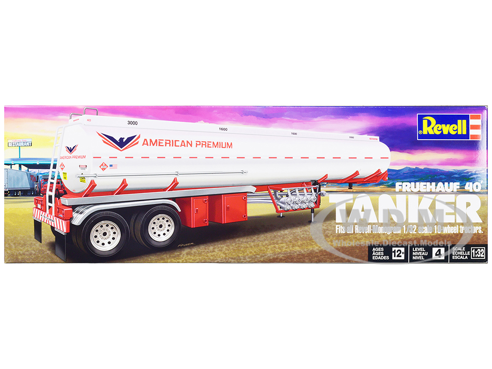 Level 4 Model Kit Fruehauf 40 Tanker Trailer 1/32 Scale Model By Revell