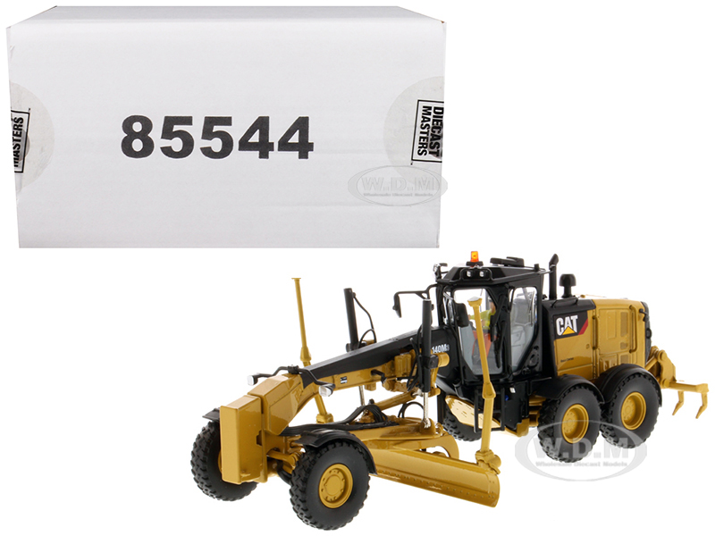 Image of CAT Caterpillar 140M3 Motor Grader with Operator "High Line Series" 1/50 Diecast Model by Diecast Masters