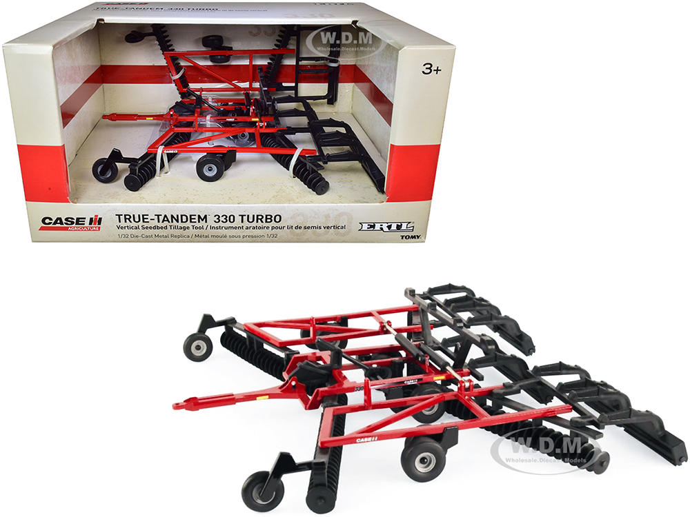 Image of Case IH True-Tandem 330 Turbo Vertical Seedbed Tillage Disc with Folding Wings "Case IH Agriculture" 1/32 Diecast Model by ERTL TOMY