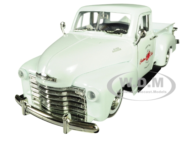 Image of 1953 Chevrolet 3100 Pickup Truck White "Custom Shop Classic Truck" (Las Vegas Nevada) "Just Trucks" Series 1/24 Diecast Model Car by Jada