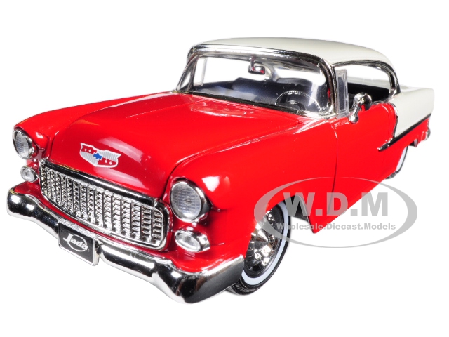 Image of 1955 Chevrolet Bel Air Hard Top Red "Showroom Floor" 1/24 Diecast Model Car by Jada