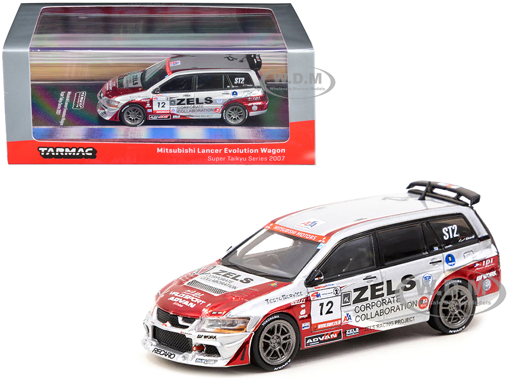 Mitsubishi Lancer Evolution Wagon RHD (Right Hand Drive) #12 Yasushi Kikuchi - Hideki Nishimura Super Taikyu Series (2007) Hobby64 Series 1/64 Diecast Model Car by Tarmac Works