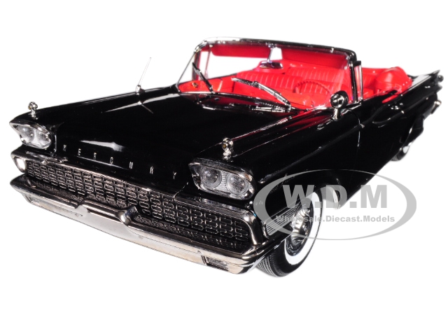 Image of 1959 Mercury Park Lane Open Convertible Black Platinum Edition 1/18 Diecast Model Car by Sunstar