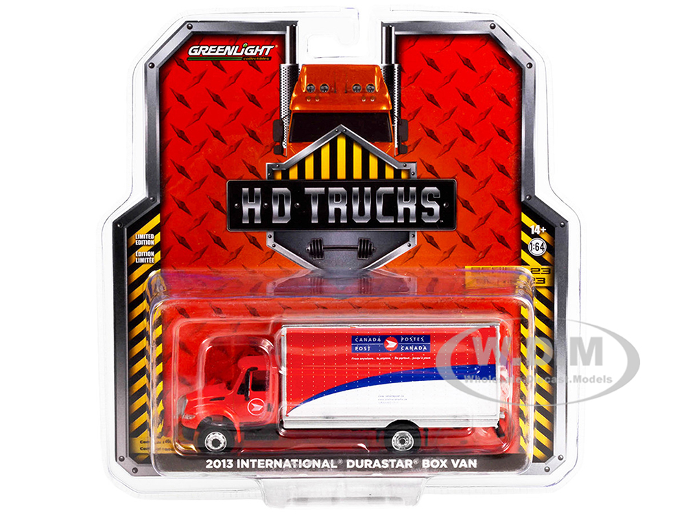 2013 International DuraStar Box Van Red and White with Blue Stripes "Canada Post" "H.D. Trucks" Series 23 1/64 Diecast Model Car by Greenlight