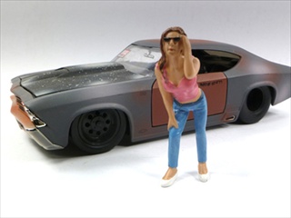 Look Out Girl Erika Figure For 124 Scale Diecast Car Models by American Diorama